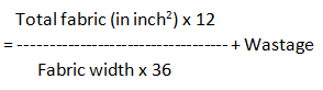 consumption formula of shirt