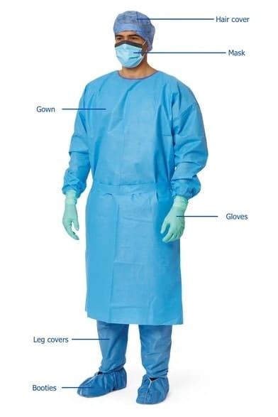 complete personal protective equipment for heath worker