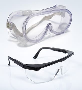 goggles and glasses