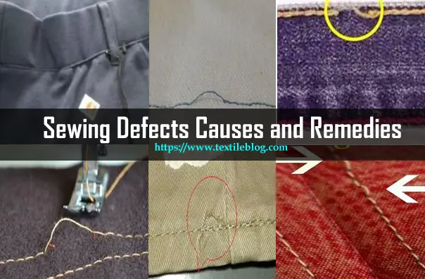 various sewing defects