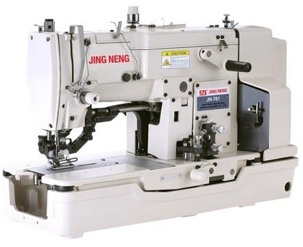 Button holing machine