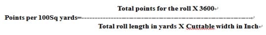 Calculation of total points per 100 yards