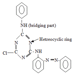 Chemical structure of reactive dyes