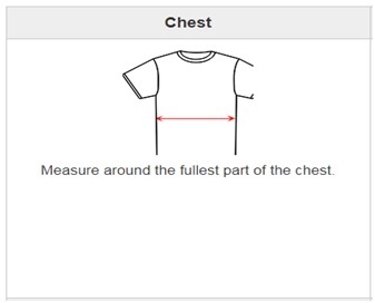 Measure around the fullest part of the chest