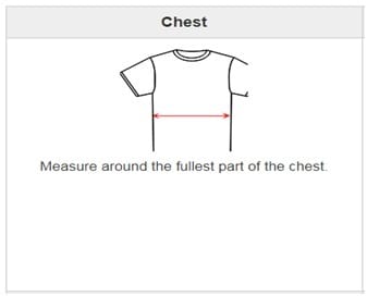 Measure around the fullest part of the chest