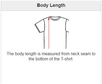 The body is measured from neck