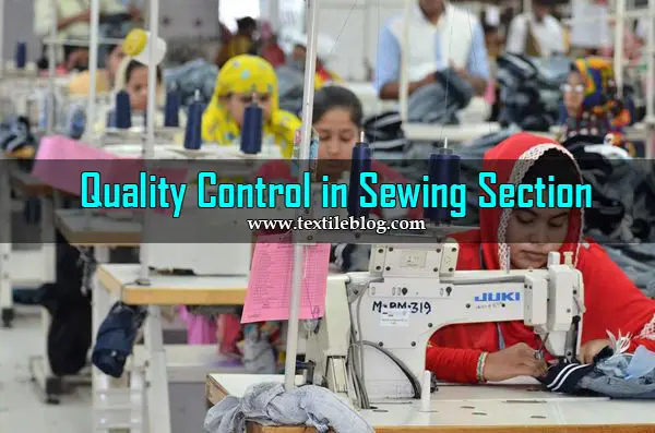 sewing section quality control