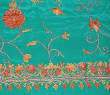 Kashmir silk fabric