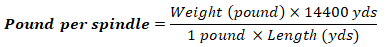 pound per spindle