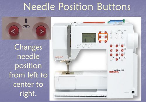 Needle position button