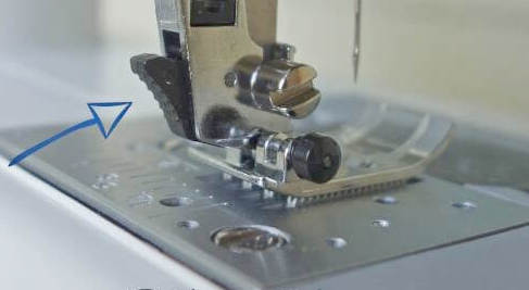 Presser foot release button