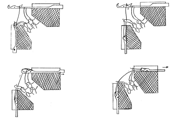 electronic interlock circular machine knitting action