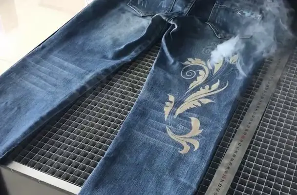 Laser Engraving on jeans