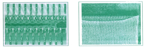 Needle position of forming tubular fabric and its view