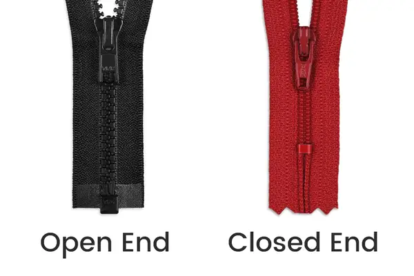 Open-end and close-end zipper