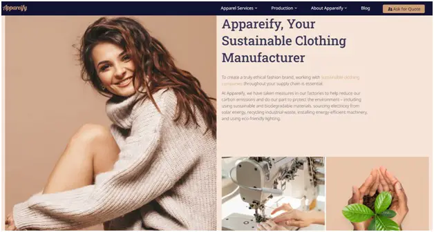 Sustainable Clothing Manufacturers for fashion brand