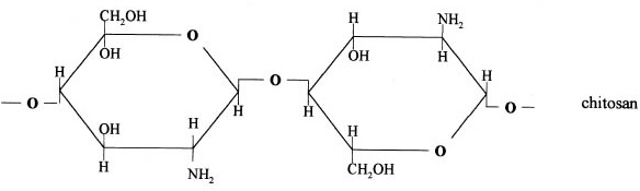 Chemical structure of chitosan