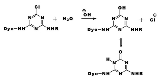 Hydrolysis of a Monochlorotriazine Dye