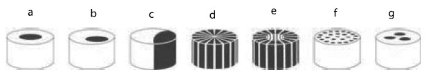 Typical bi-component fiber types